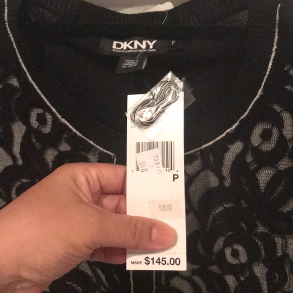 DKNY lace overlay cardigan - Picture 3 of 4